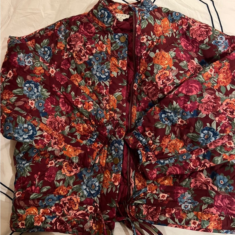 Aura floral bomber jacket
